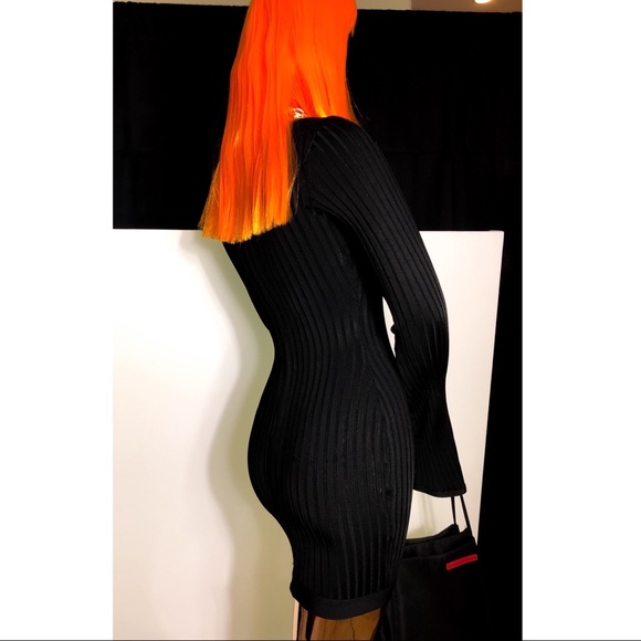 House Of CB Black Wednesday Addams Bodycon Mistress Rocks Dress - Picture 3 of 6